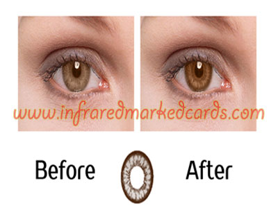 Lentilles de contact infrarouges pour les yeux bruns