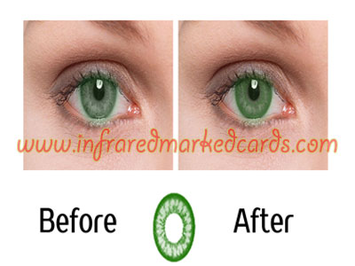 Infrared Lentilles de contact infrarouges pour les yeux verts
