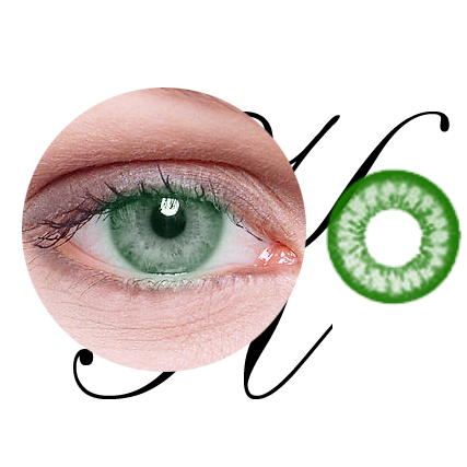 Lentilles de contact infrarouges pour les yeux verts